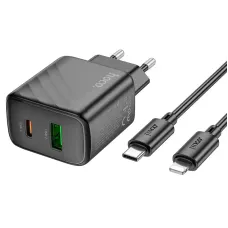 Hoco CS23A 30W Dual Port Wall Charger With Type-C to IP Cable