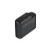 LDNIO A6140C GaN charger angled view showing foldable plug, compact body and premium black finish for travel use