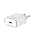 LDNIO Q1415 USB-C fast charger, sleek white wall adapter with EU plug, minimal design, side perspective with branding