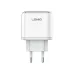 LDNIO Q1415 45W charger front view, compact white body with EU pins, clean finish and centered logo on surface