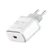 LDNIO Q1415 45W fast charger with USB-C port, compact white EU plug adapter, angled view showing charging port and design