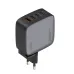 LDNIO 100W GaN multi port charger showing USB C and USB A outputs, compact body with EU plug and fast charging support