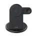 LDNIO WL02 5 in 1 wireless charger front view with phone pad, watch charger and base dock with indicator light