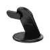 LDNIO WL02 wireless charging stand angled view with round base, LED ring and foldable arm for multi device charging