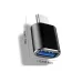 Front angle view of Surpass ME 27 OTG converter with USB Type-C to USB 3.0 connector design.