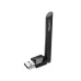 TP-Link USB Bluetooth 5.3 adapter featuring a high-gain adjustable antenna for enhanced signal range, shown in a sleek black finish on a white background.