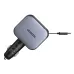 UGREEN EC604 car charger with built-in USB-C cable, compact square design, and cigarette lighter plug for fast charging