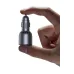 Compact UGREEN EC703 car charger held between fingers showing small size, metal body, and cigarette lighter plug