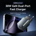 Vention FEWH0-EU 2-port 30W GaN Fast Charger Adapter