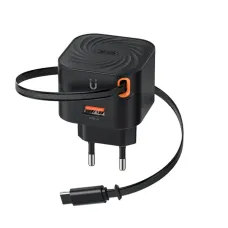XO L165 EU 20W PD Retractable Type-C Fast Charger Adapter