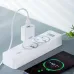 Front view of XO L99 EU 2.4A Fast Charger Adapter with Type-C Cable charging a smartphone.