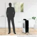 Side-by-side view of Symphony Diet 3D 20i Air Cooler and human silhouette showing cooler height and compact footprint.