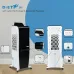 Front and rear view of Symphony Diet 3D 30i Air Cooler highlighting touch panel, ice tray, and water management features.