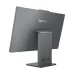 Rear angled view of Lenovo IdeaCentre AIO 27IRH9 All-in-One PC with matte gray finish, Lenovo logo, and multiple ports.