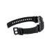 Rear angled view of Casio AEQ-110W-1AVDF Digital Watch showing black strap with rectangular holes and metallic case.