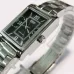 Close-up of Casio LTP-1234DD-1ADF Watch with rectangular black face, silver band, and crown on right side.