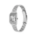 Angled profile display view of the silver Casio LTP-V007D-7BUDF Ladies Chain Watch on a clean white background.