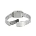 Rear viewpoint of the Casio LTP-V007D-7BUDF Ladies Chain Watch showing its case back, metallic links, and open clasp.