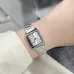 Wrist view of Casio LTP-V007D-7EUDF Ladies Chain Watch with silver dial and metallic band worn elegantly.