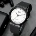Perspective view of the Casio MQ-24-7ELDF Analog Watch displaying its sleek black resin design and white analog dial.