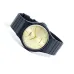 Front view of Casio MQ-24-9ELDF Analog Watch with gold dial, black strap, and minimalist design.