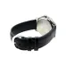 Back view of Casio MTP-V004D-7AUDF Watch with polished case, crown, and crocodile-pattern black leather strap.