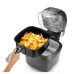 Delonghi FH2394.BK 1.5L Multi Cooker IdealFry Digital Air Fryer basket of fries held above open appliance