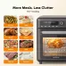 Side view of Oraimo BakeAir Pro Air Oven in use with rotisserie chicken and 8-in-1 cooking functions.