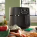 Front kitchen view of Philips 5000 Series XXL Connected Air Fryer showing digital panel and fresh ingredients.