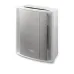 Front view of DeLonghi AC230 Air Purifier with silver panel and vented top design