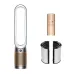 Component view of Dyson TP12 Air Purifier with remote and split filter, highlighting replaceable parts and controls.