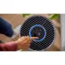 Close-up control view of Philips 3000i Series Air Purifier showing PM2.5 reading and touch interaction on LED panel.
