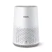 Front view of Philips 600i Series Air Purifier showing white cylindrical body with VitaShield logo and perforated intake.
