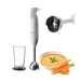 Product layout view of the Panasonic MX‑GS1 Hand Blender showing the main unit, blending shaft, beaker, and chopping board.