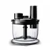 Top view of the Panasonic MX-SS1 3-in-1 Hand Blender showing the chopper attachment with transparent bowl and blade unit.