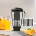 Front view of Tefal Chef Assist Mixer Grinder with built-in filter jar making smooth orange juice on kitchen counter.