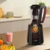 Countertop view of Tefal Puregrind Mixer Grinder with PoweliX dial, transparent jar, and fresh smoothies prepared.