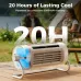 Outdoor usage view of Aecooly TH01 Tower 01 Powerful Wall Mount Tower Fan showing portable design with 20H cooling duration