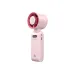 Fantech PAC6 Portable Mini Fan in pink with digital display showing 199 and dual control buttons