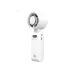 Fantech PAC6 Handheld Fan in sleek white design featuring 199 digital display and ergonomic controls