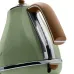 Delonghi KBOV2001.GR 1.7L Icona Vintage Electric Kettle close view showing retro body and water level indicator
