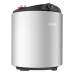 Front view of Haier 30 Litre Vertical Water Heater Geyser with silver cylindrical body and top-mounted control dial.