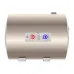 Front side view of Haier 35 Litre Water Heater Geyser with compact cylindrical body and display panel.