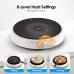Top view of Oraimo InstaCooker Induction Cooker with 8-level heat settings knob and cooking mode demonstrations.