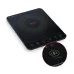 Front view of Tefal EVERYDAY SLIM IH 2200W Induction Cooker showing digital display and highlighted voltage button.