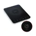Feature view of Tefal EVERYDAY SLIM IH 2200W Induction Cooker with function button inset and sleek black design.