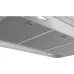 BOSCH dib97im50-series-4 kitchen hood underside with three metal grease filters and built-in lights