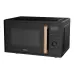 Side angled view of Haier HMW-E2301GBBD 23L Microwave Oven showing compact design and rotary controls.