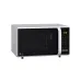 Front perspective view of silver LG MC2846SL Convection Microwave Oven displaying digital clock and touch control panel