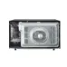 Rear view of LG MJEN326UL Charcoal Convection Microwave Oven showing metal back panel and ventilation grilles